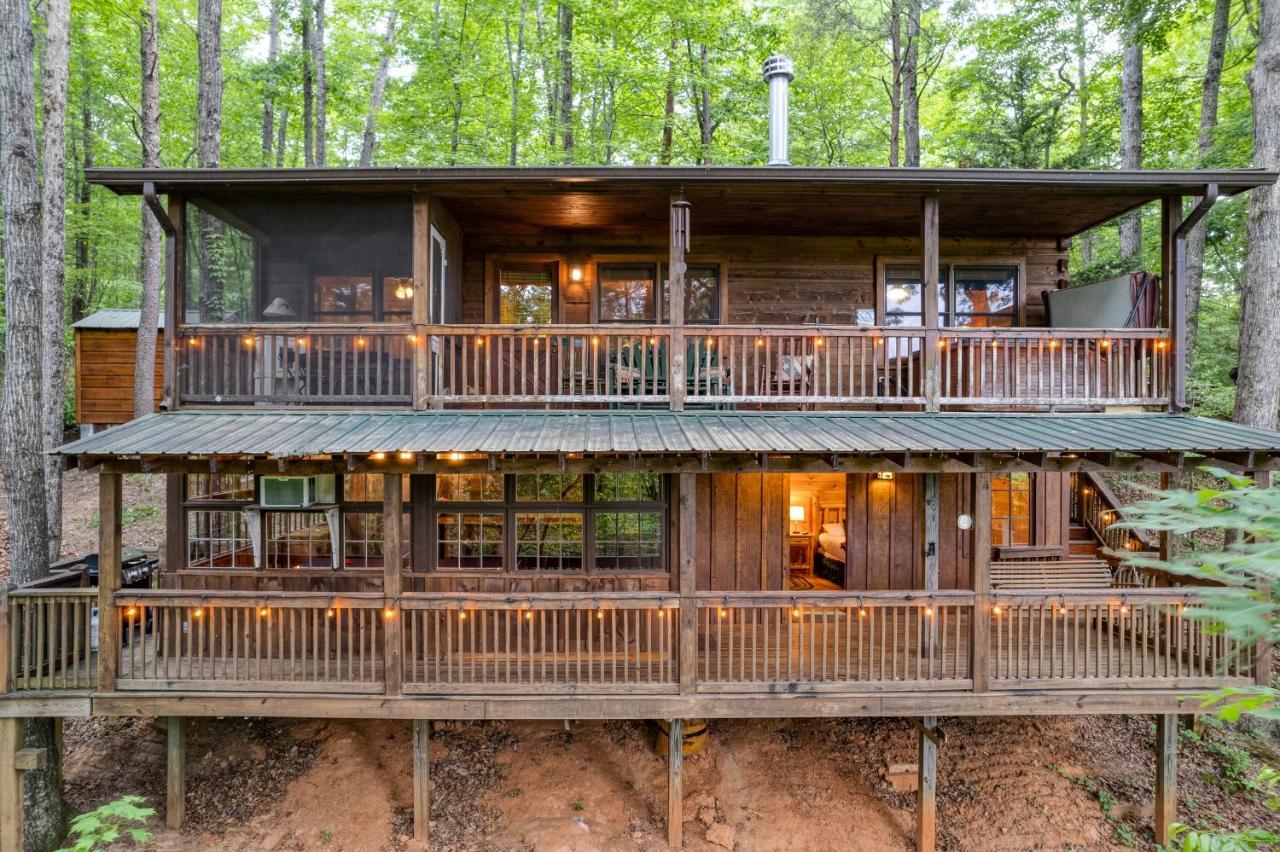 Secluded Sunrise Ridge-10 Min From Blue Ridge, King Beds, Hot Tub, 2 Porches, Fireplace Wood Burning, Mountain View, Cozy Esterno foto
